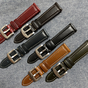 Handmade Retro Watch Bands 18mm 20mm 22mm 24mm Quick Release Vintage Oil Wax Calfskin Leather Watch Straps Replacement