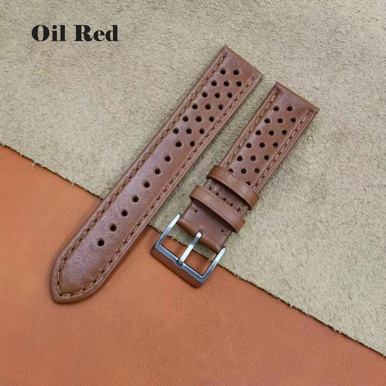 Quick Release Crazy Horse Rally Watch Band 18mm 20mm 22mm Oil Wax and Suede Leather Watch Strap for Men Women