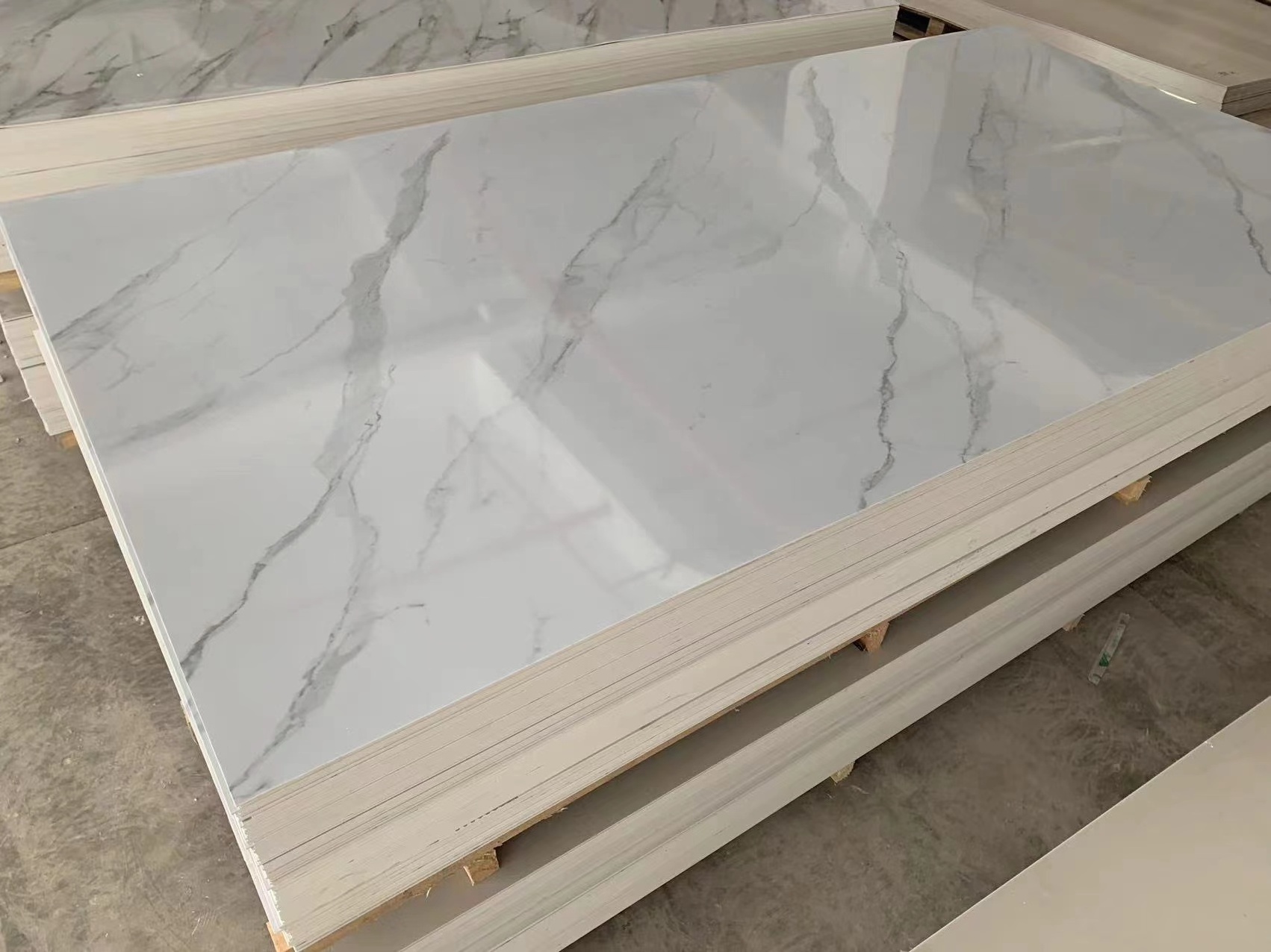 Construction material waterproof laminas de pvc marble sheet