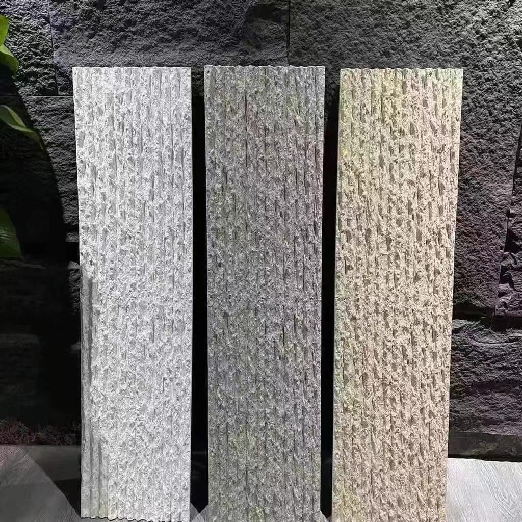 New arrive pillar panel stone column wraps decorative artificial 3d pu faux stone wall panels