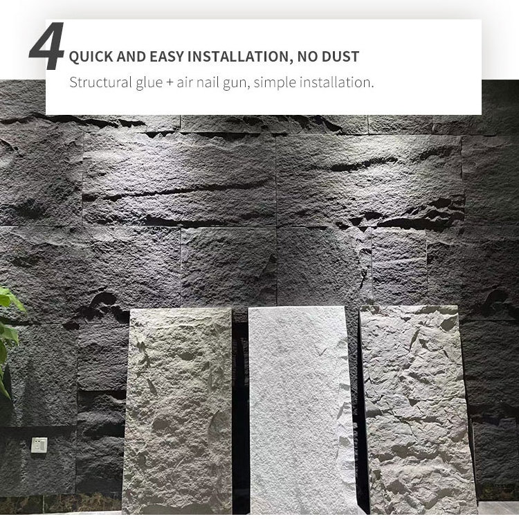 Natural culture stone design faux stone pu stone wall for Saudi Arabia