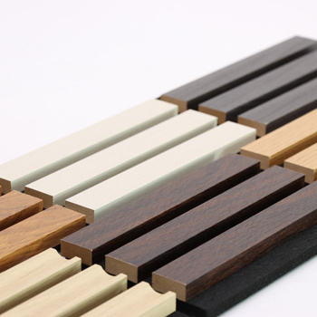 Free Sample Supplying!! SONSILL Anti Sound Interior Absorption MDF Wood Slatted Wall Acoustic Felt Panels