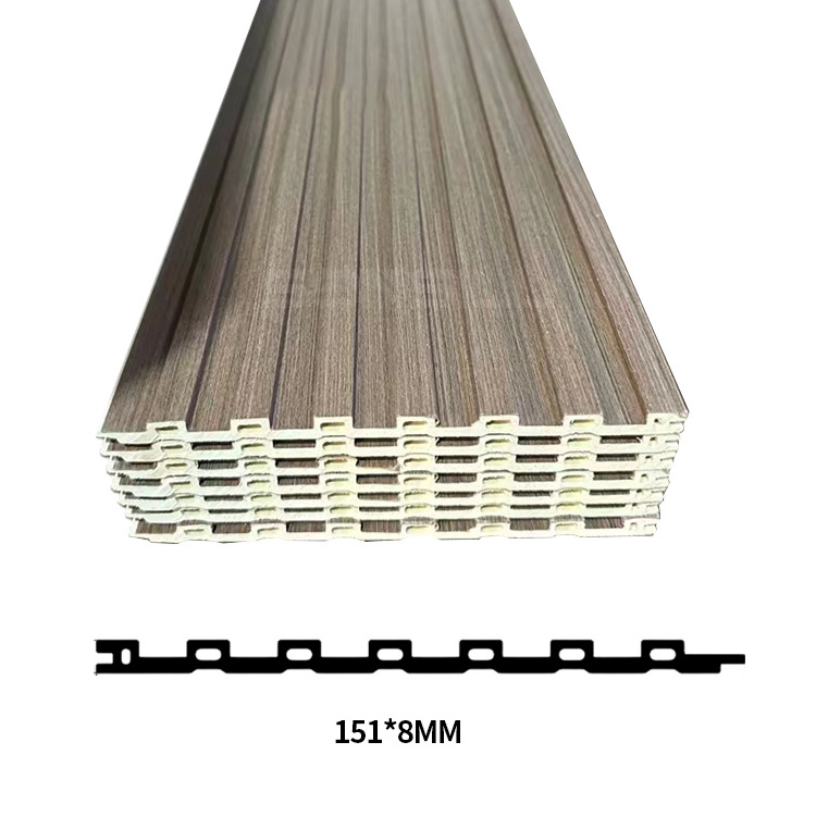 Wood substitute fluted panel wpc interior wall panel