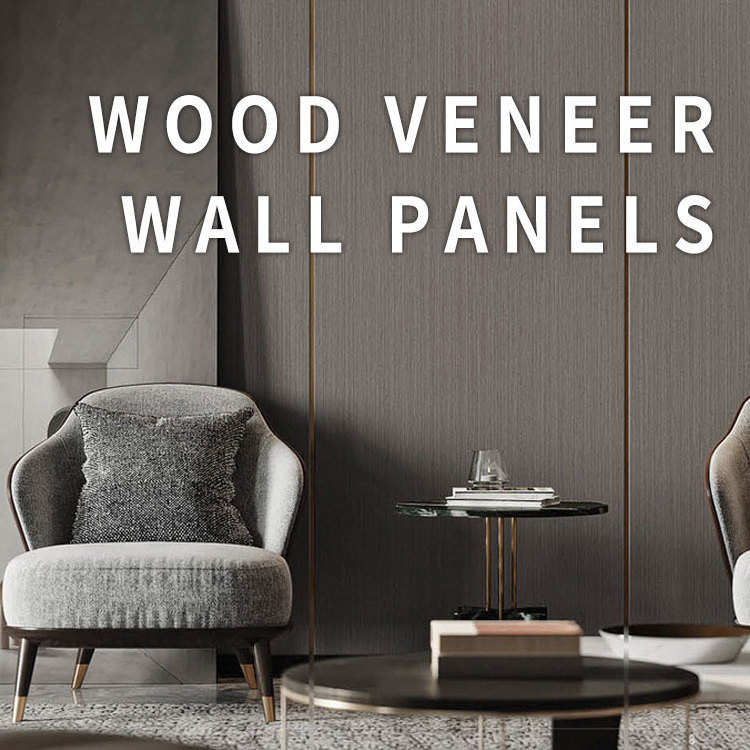 Bamboo Charcoal Fiber Metal Texture Customized Bamboo Wood Veneer Wall Panels for Household