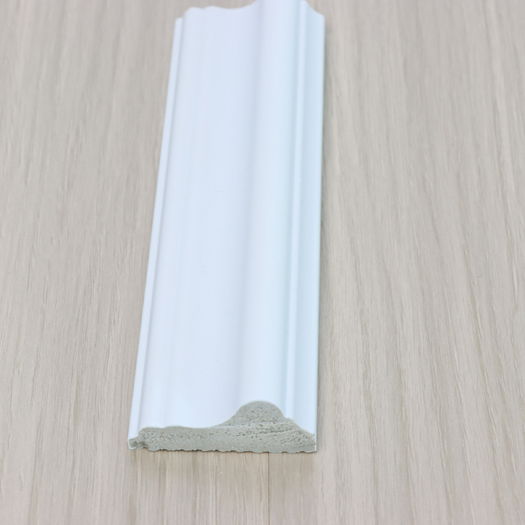 SONSILL UTO hotselling White Prime vinyl ps pvc Skirting Baseboard Moulding mdf trim and moulding door frame