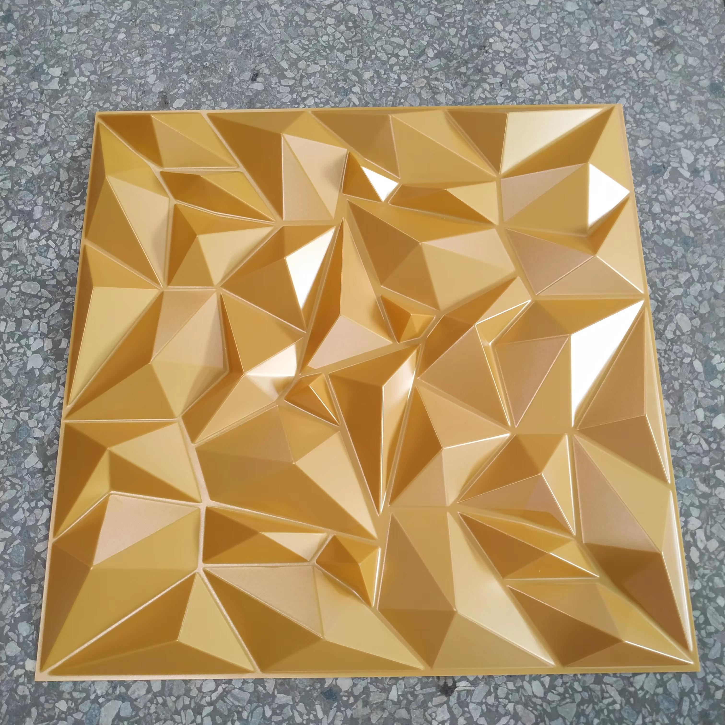 2023 super high quality gold/silver 3d wall panel waterproof decorate 3d panel wall