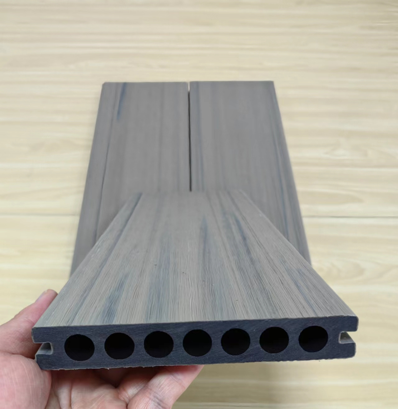 Wpc Decking Wood Flooring Wood Plastic Composite Wood 3D Grain Deck Outdoor Garden Flooring Embossed 140x25mm