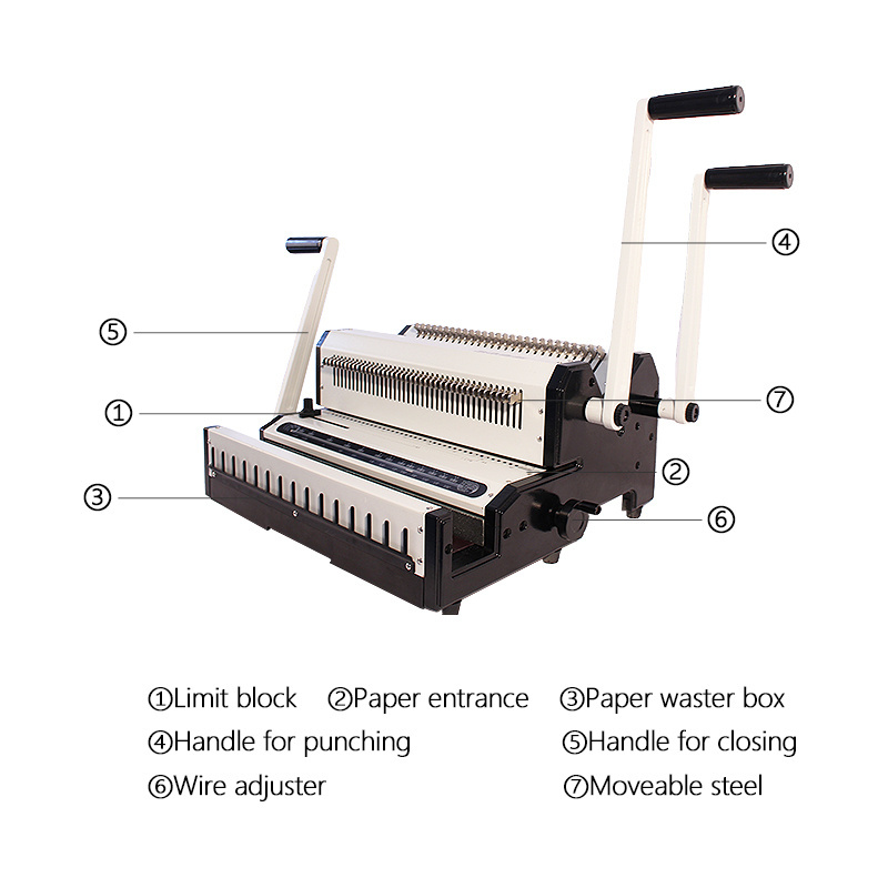 SONTO WW2500A High Quality 3 IN 1 Multi-functional Double Wire O Book Binding Machine 2 IN 1 For Office