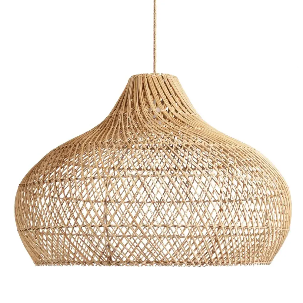 Trendy Vietnamese Woven Natural Rattan Lantern Pendant light lampshade top selling Woven Lamp Shade/Light Cover from rattan