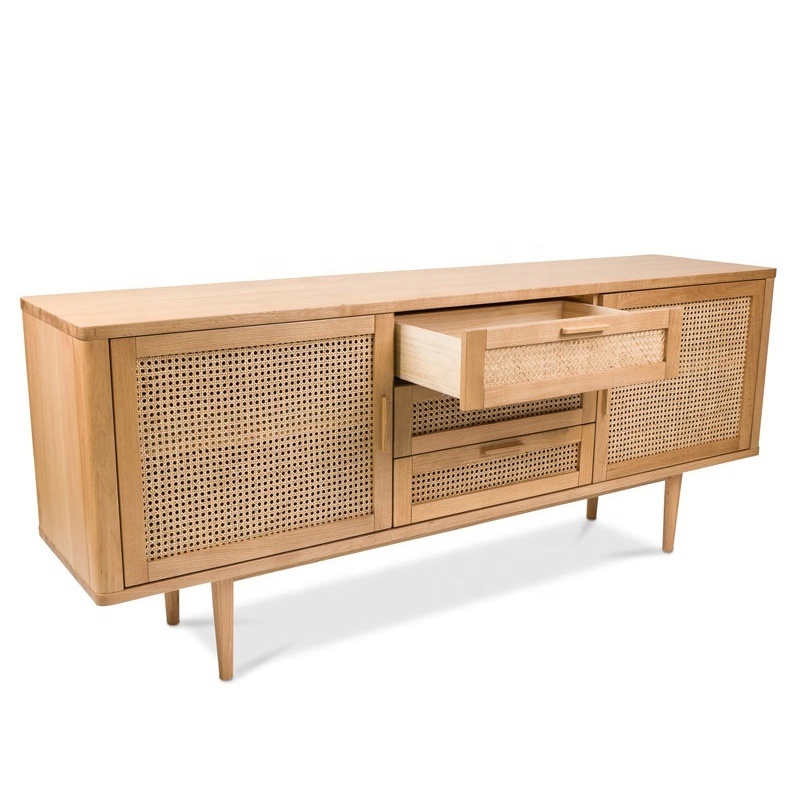 High quality rattan cabinet natural cabinet rattan tv cabinet living room furniture made in Viet Nam