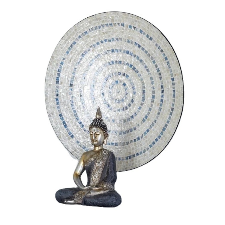 High quality Best Selling Natural Reflections Round Mosaic Mother of Pearl Wall Decor from Viet Nam