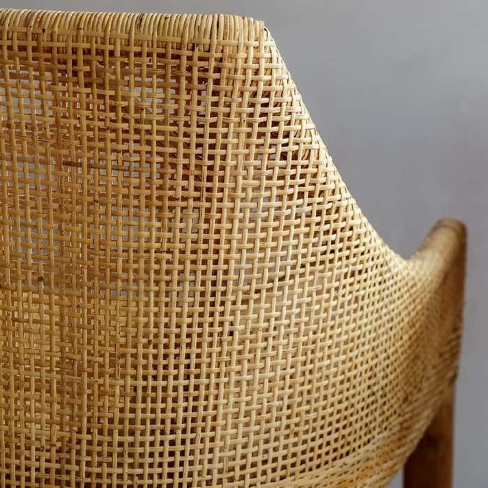 High Quality Rattan and Wooden Bar Stool Dinner Chairs Living Room Furniture Modern Wicker Leisure Chair made in Vietnam