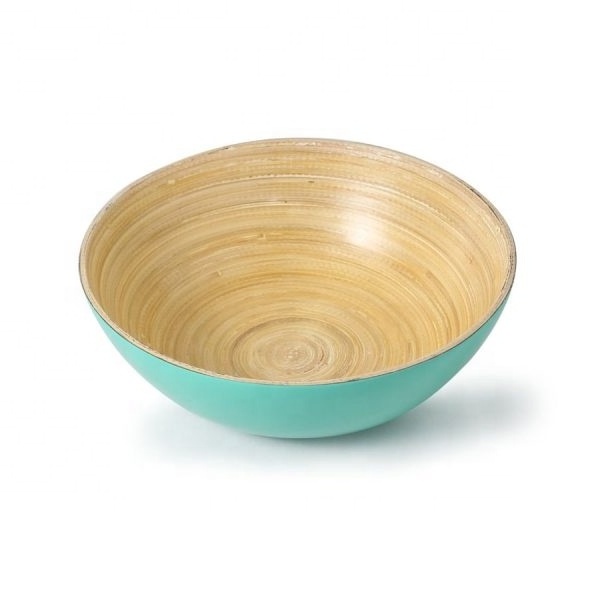 Best selling eco friendly spun bamboo salad bowl from Vietnam