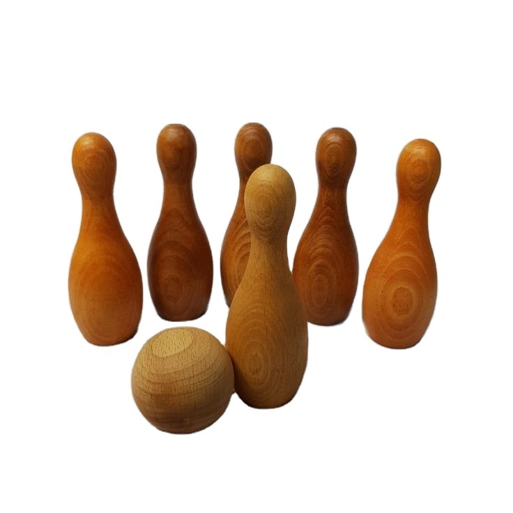 Best Selling New Wooden bowling set for kids Indoor and Outdoor wooden toys for kids made in Vietnam