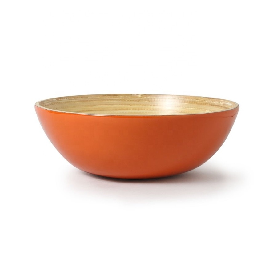 Best selling eco friendly spun bamboo salad bowl from Vietnam