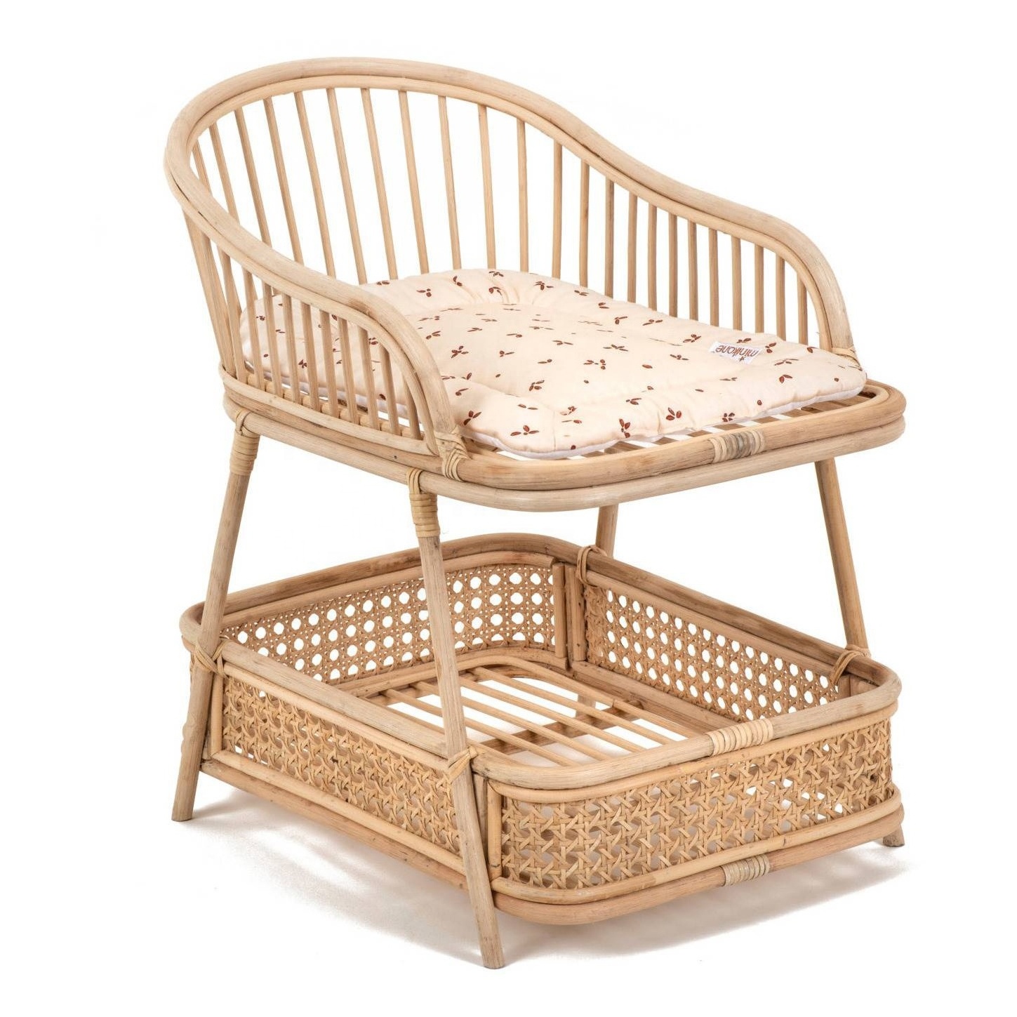 Hot Selling Wicker Doll Changing Table Rattan Doll Changing Vintage Style Rattan Baby Changing Table from Vietnam Crib Modern