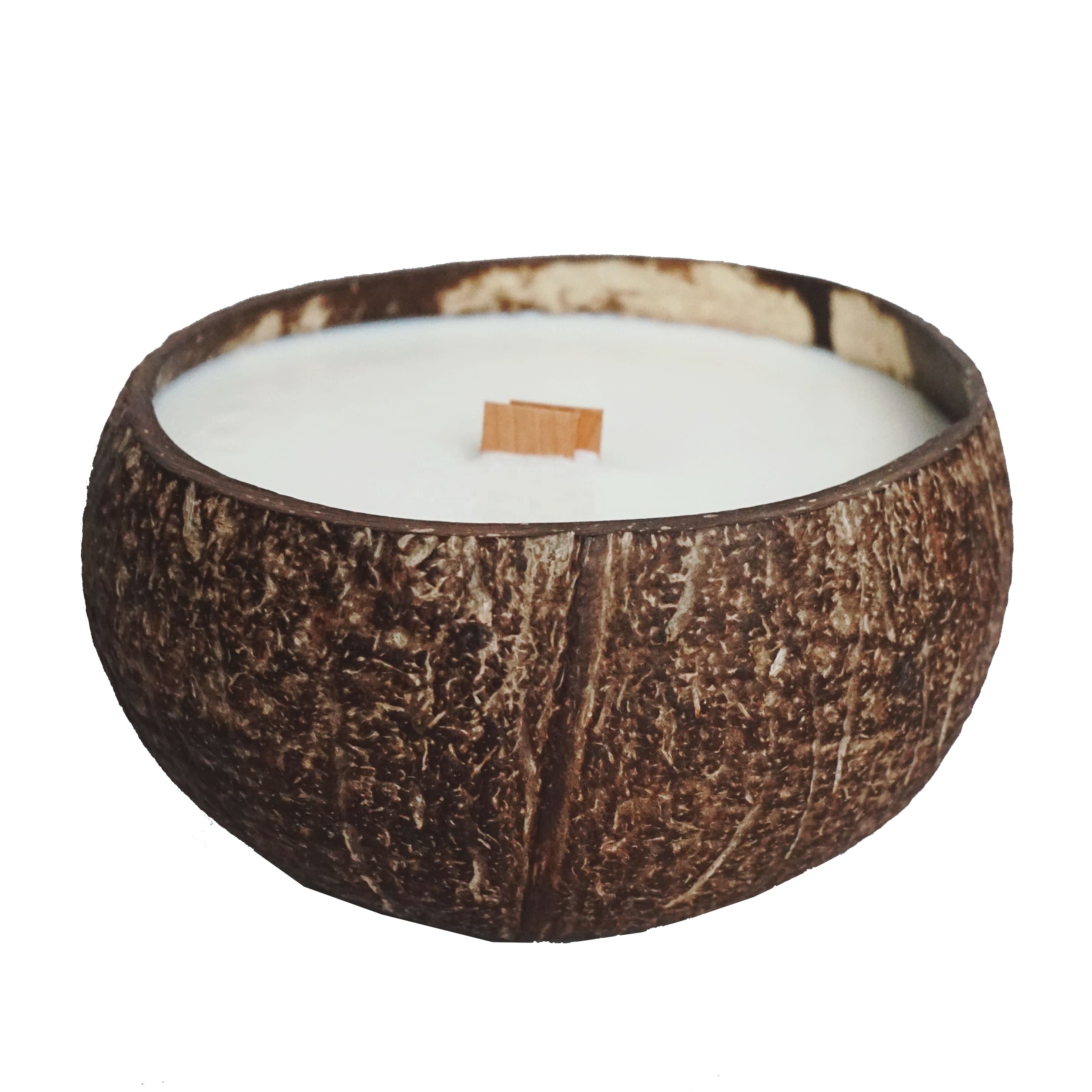 High quality Hot Sale Coconut candle bowl from Viet Nam Nature Coconut Shell Bowls Candle Soy Wax Coconut Candle With Wood Wick