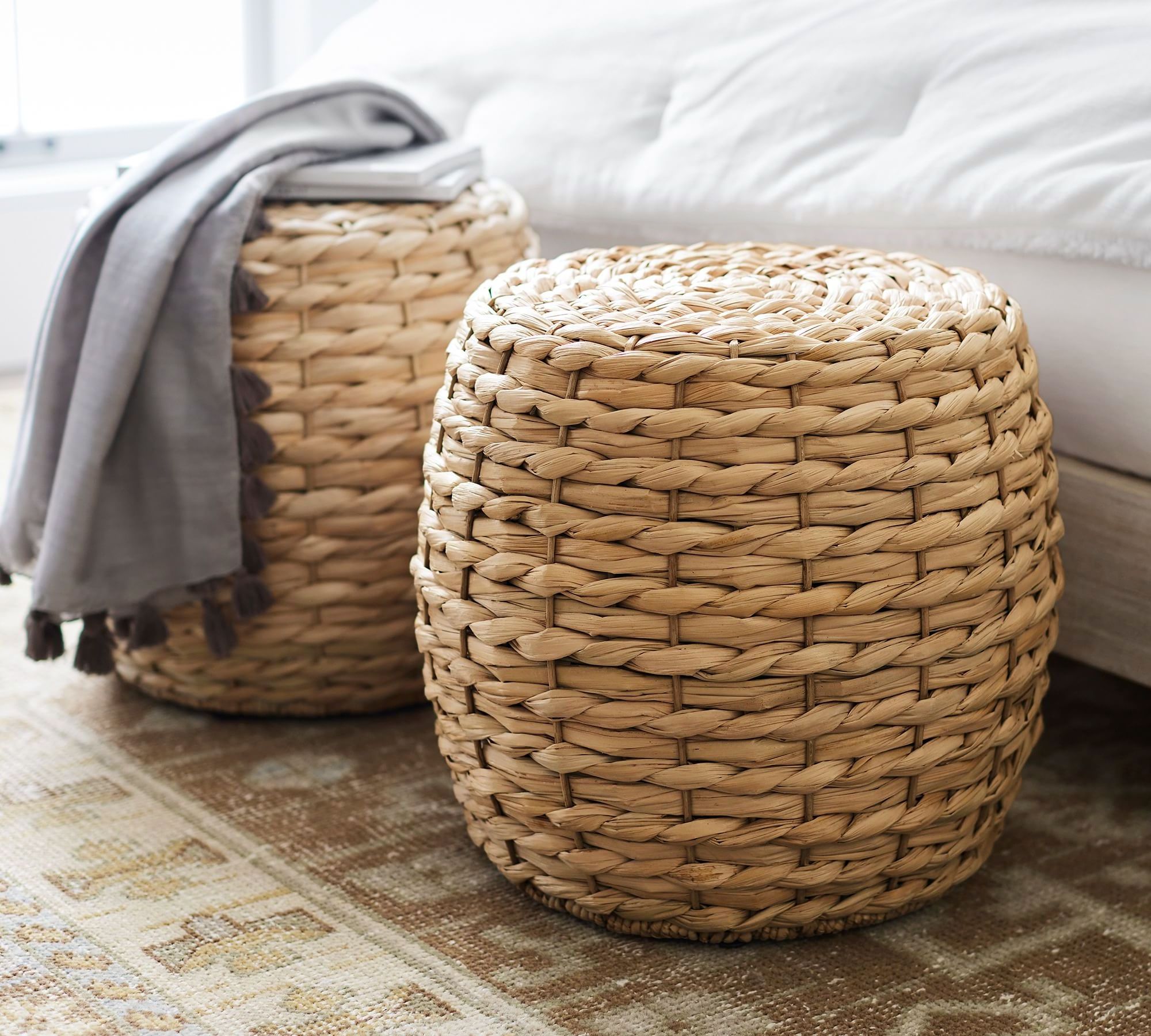 High quality top selling Seagrass Drum Accent Stool Bed Side Table Living Room handmade from Viet Nam