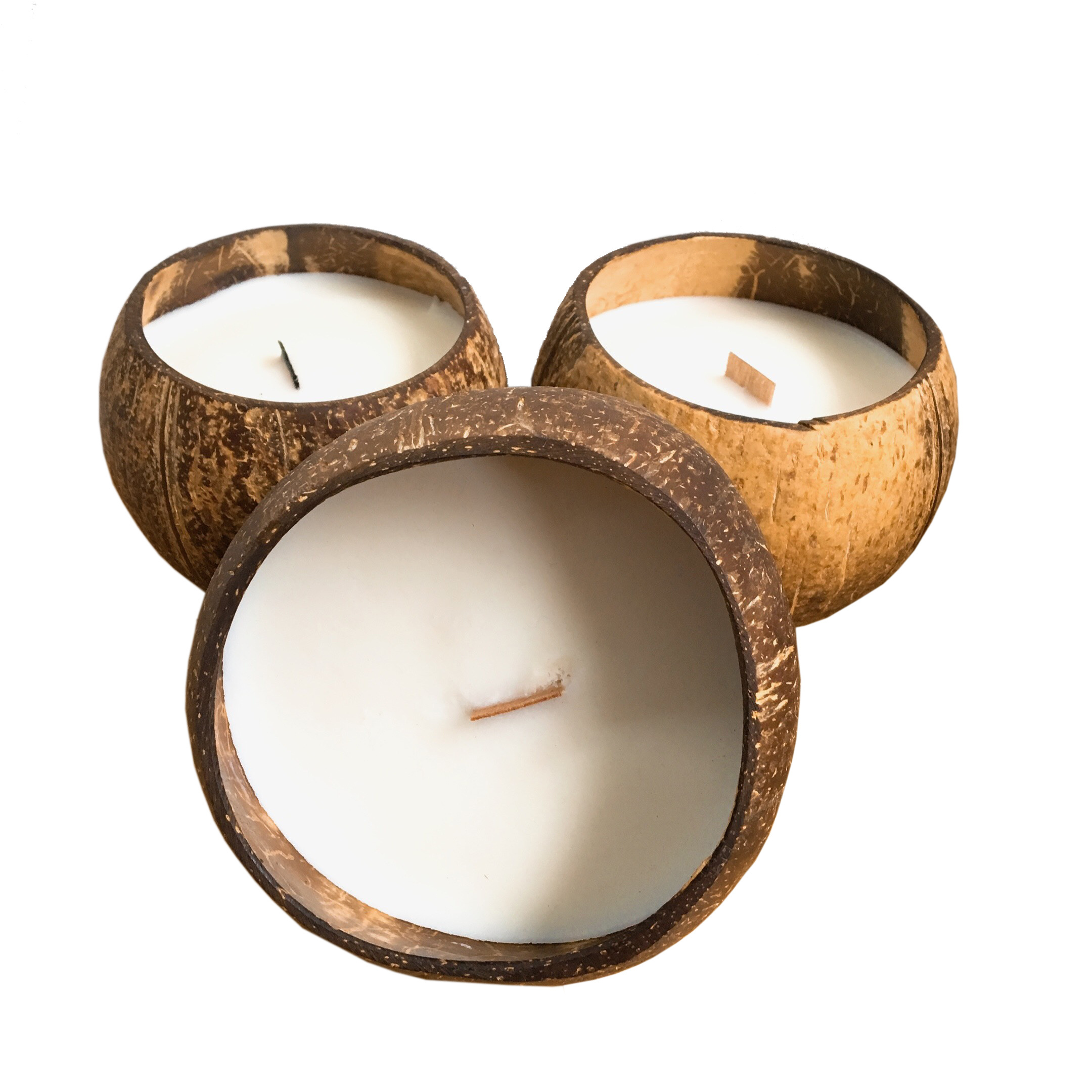 Best selling Amazon choice Coconut scent coconut shell candle bowls