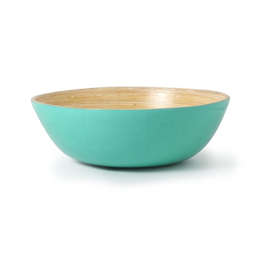 Best selling eco friendly spun bamboo salad bowl from Vietnam