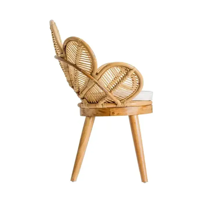 Top Seller Wholesale Eco-friendly Novelty Design Wooden and Rattan Flower Shaped Chair manufactured in Viet Nam