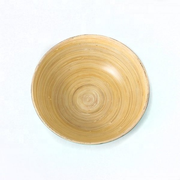 Best selling eco friendly spun bamboo salad bowl from Vietnam