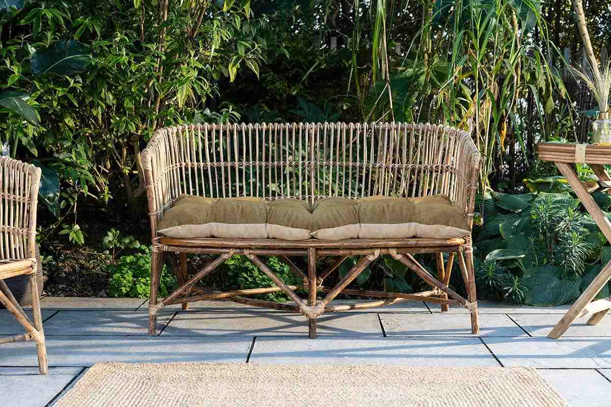 High-quality weather-resistant rattan wicker bamboo outdoor sofa for home garden furniture-decoration manufacture from Vietnam