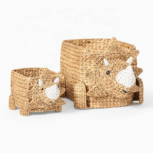 best selling Animal shaped  Water Hyacinth baskets handmade from Vietnam/ Storage baskets/ home decor