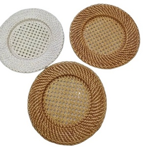 Cheap price new round placemat with natural color and attractive design- cheap rattan  placemat, charger