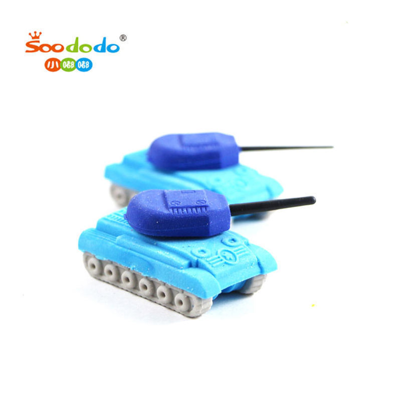 Soododo XDDU-11 New Arrival Small Gift High Quality Funny Mini Cute Gift Set Tank Shaped School Eraser Pencil