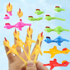 Soododo Finger Chick Launch Fun and Tricky Slingshot Practice Chicken Elastic Flying Sticky Kids Educational Toys