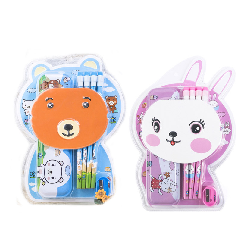 Cartoon School Supplies Children Gifts 7pcs Stationery for Girls