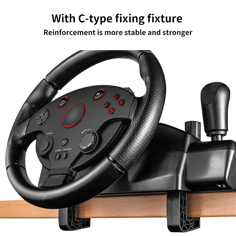 270 degree steering angle PS4 gaming steering wheel racing wheel for switch/PS4/PS3/XBOX ONE/XB360/PC