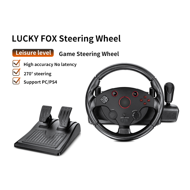 270 degree steering angle PS4 gaming steering wheel racing wheel for switch/PS4/PS3/XBOX ONE/XB360/PC