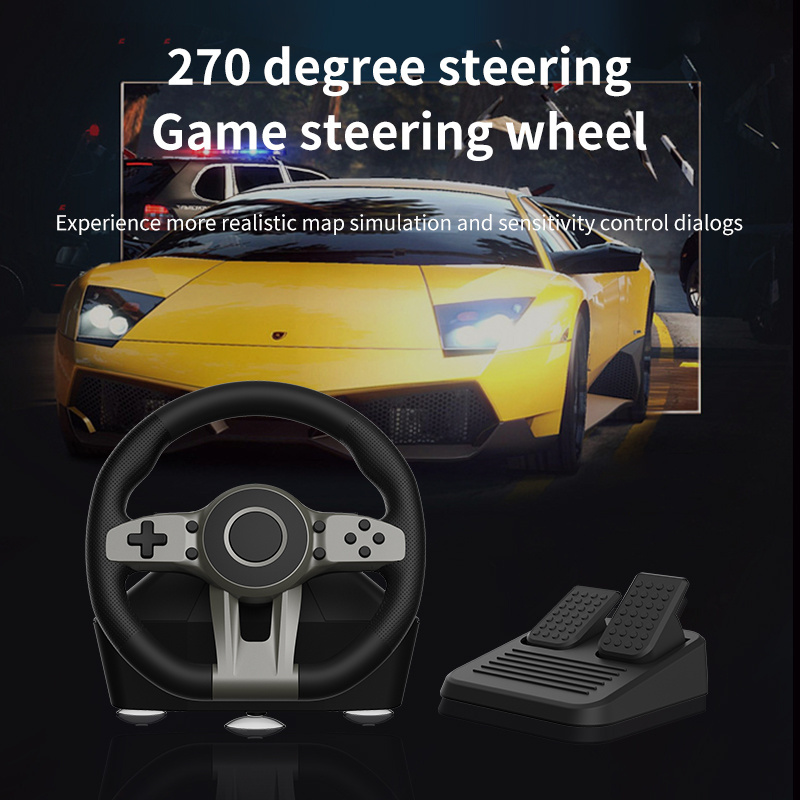 Gaming Steering Wheel PS4 Racing Wheel 270 Degree Game Steering Wheel for Switch/PS4/Xbox one/PC