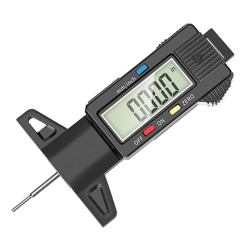 Portable 0-25.4mm/1inch Digital Tyre Tread Depth Gauge for Cars Trucks Motorcycle