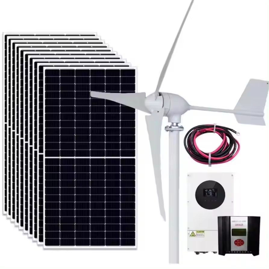 Solar Wind turbine 1kw 2kw 5kw 10kw  20kw Solar & Wind Hybrid Solar PV Panel Power Renewable Energy System