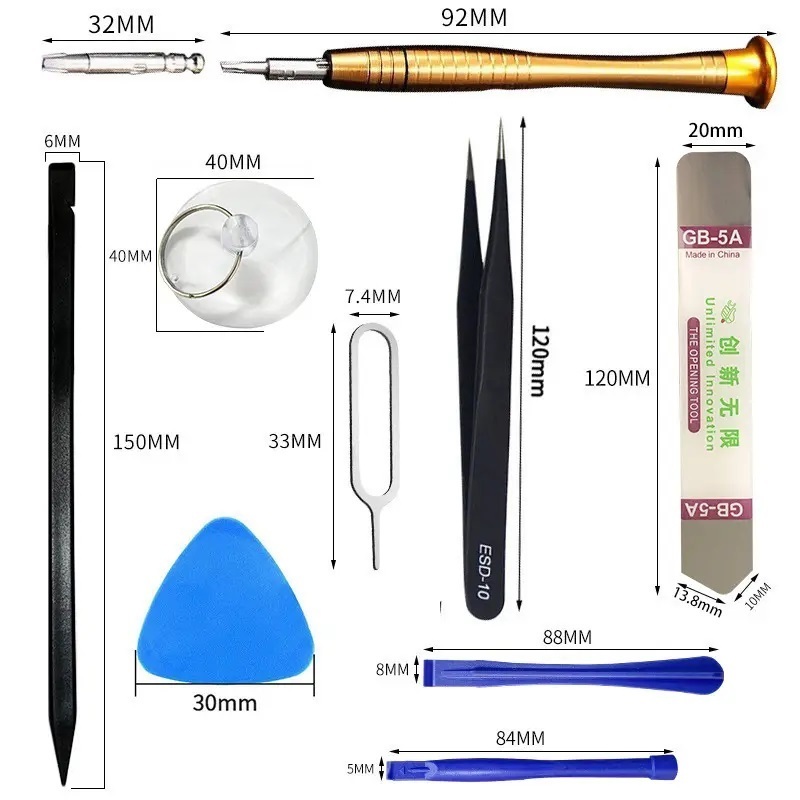 46pcs Screwdriver Repair Tool Kit Mobile Phone Screen Opening Repair Tools Set for Open Cellphone Laptops Tablets