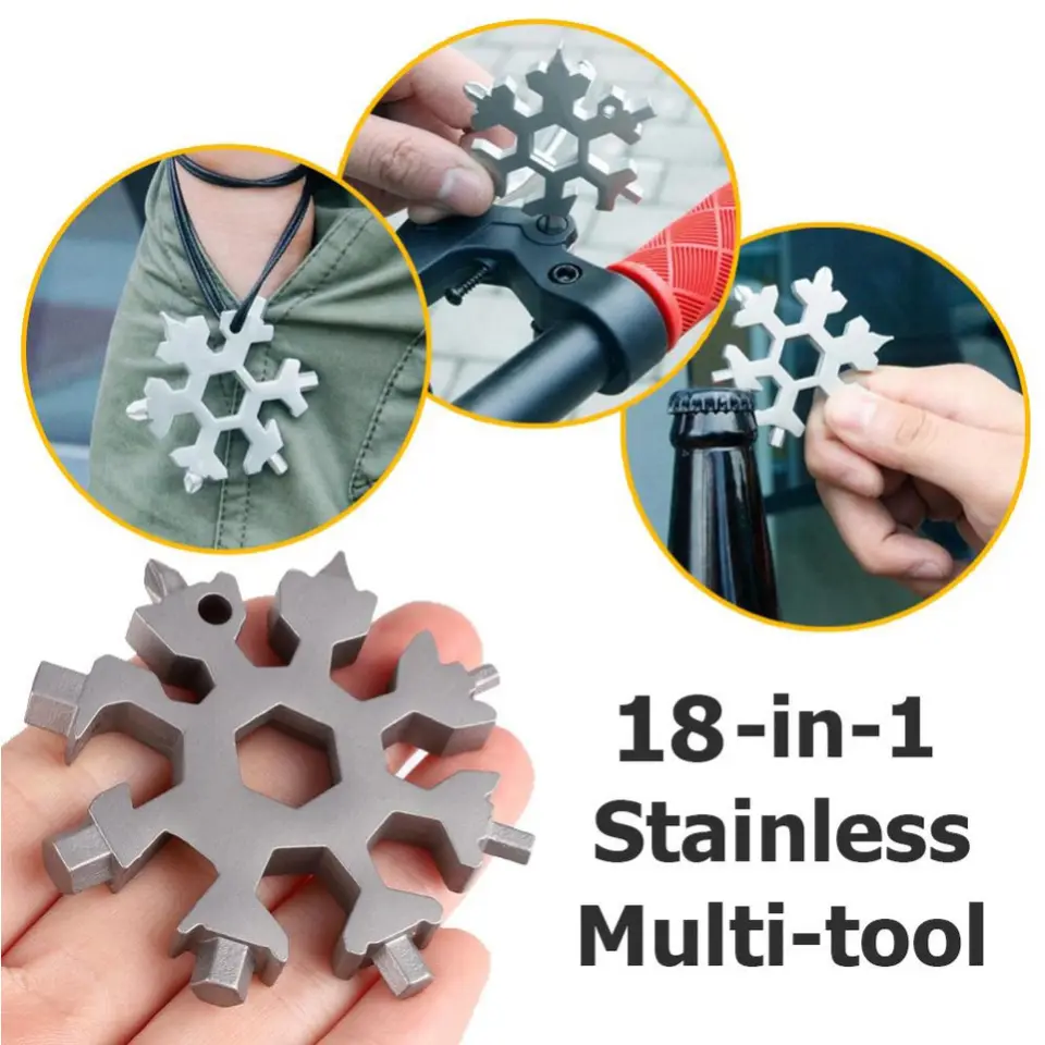 Hot selling 18 in1 Mini Snowflake Card Multi-function Tool Octagonal Wrench Portable Inner Hexagonal Combination Screwdriver