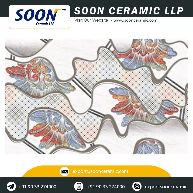 Premium Quality Blue Ceramic Tiles 250x375mm Digital Ceramic Wall Tiles Buy From The Indian Wholesaler