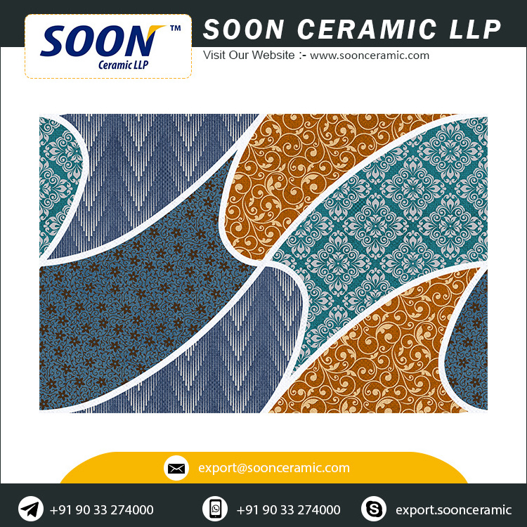 Wall Mosaic Tiles Stickers 300x450mm Digital Ceramic Wall Tiles