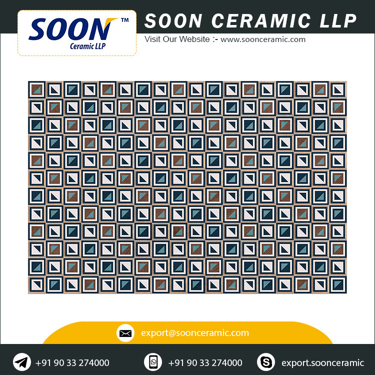 Wall Mosaic Tiles Stickers 300x450mm Digital Ceramic Wall Tiles