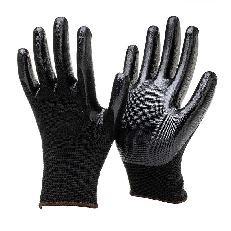 2024 China hot selling wholesale safety workers Ground oil-proof glue gloves thickened nitrile insurance gloves