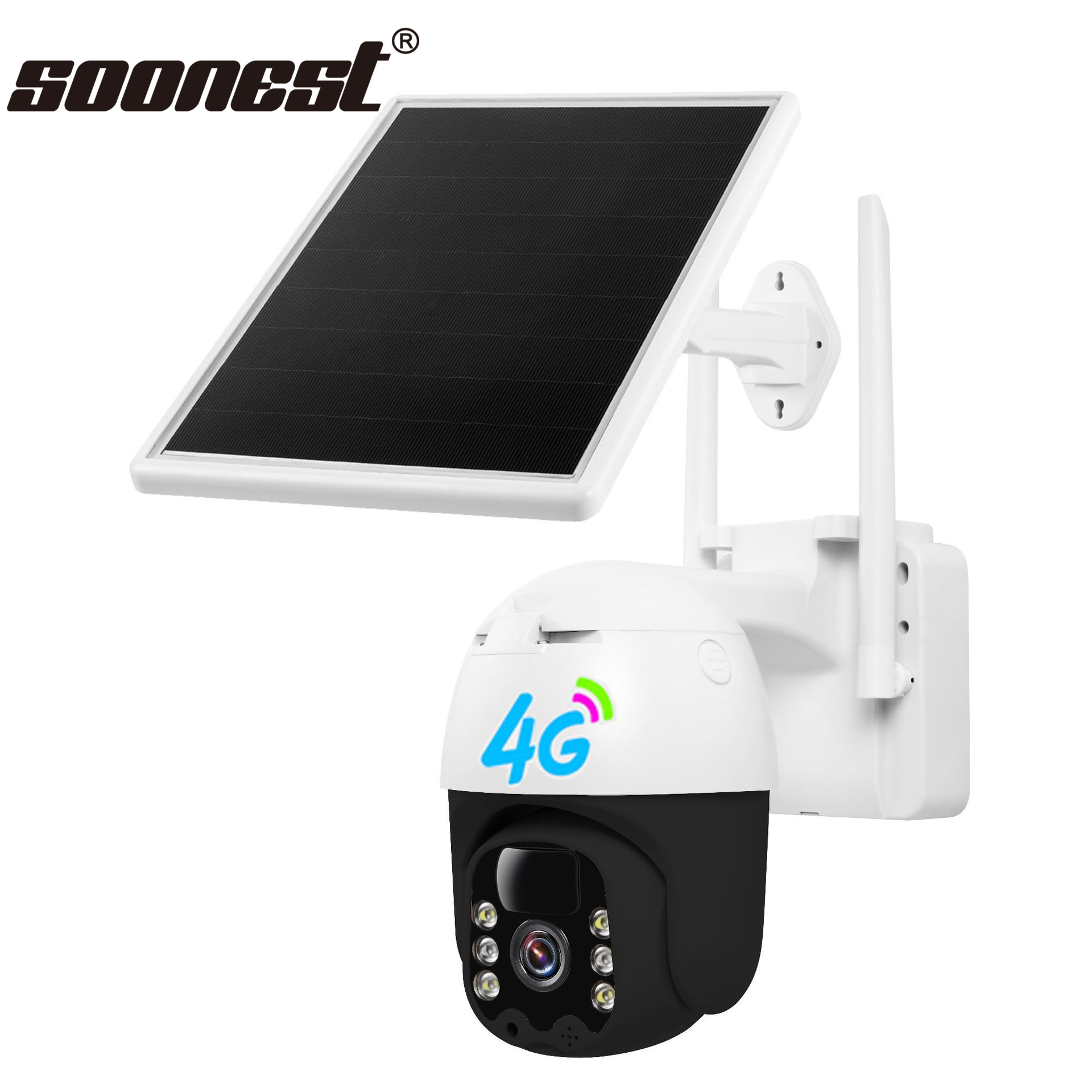 Soonest Cctv Wireless 360 Camera Wifi Solar Sim 4G Solar Cctv Camera Trail Camera Solar Panel