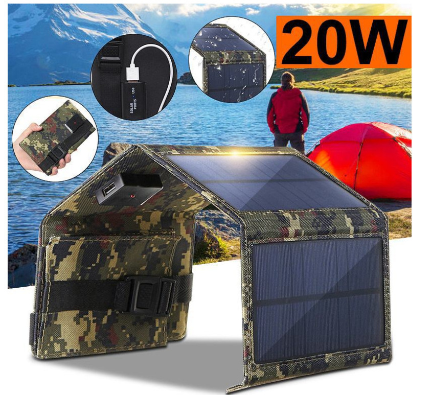 Hot Sale 10W Folding Solar Panel Folding Outdoor Charger Portable 5V Triangle Folding Solar Panel Mounting System