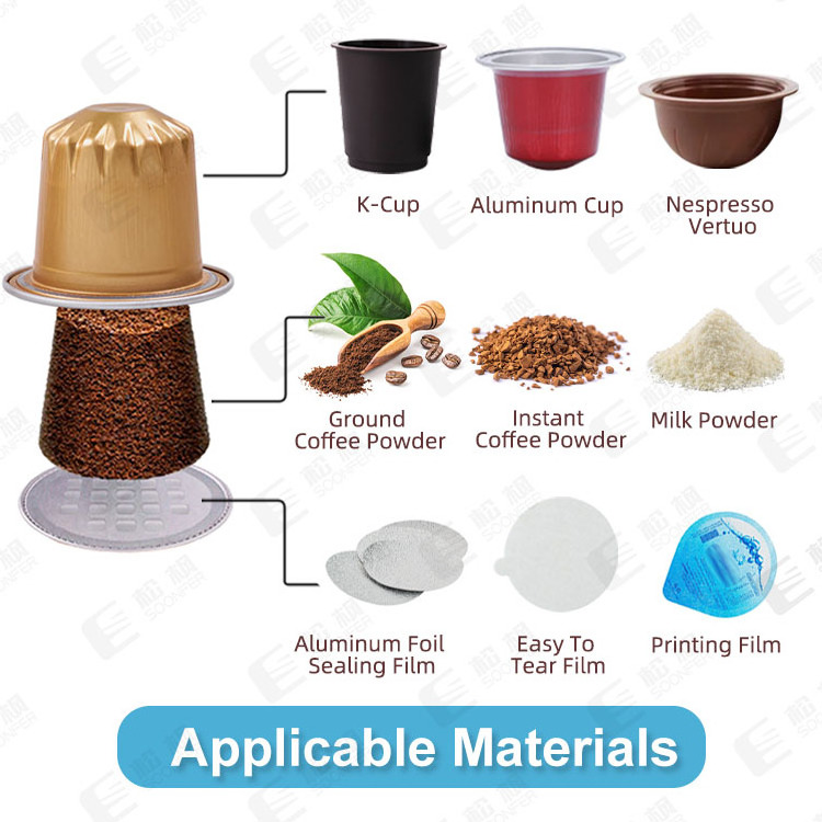 Coffee pod filling machinery automatic rotary 5g 15g 20g k-cup coffee tea powder filling and sealing machine