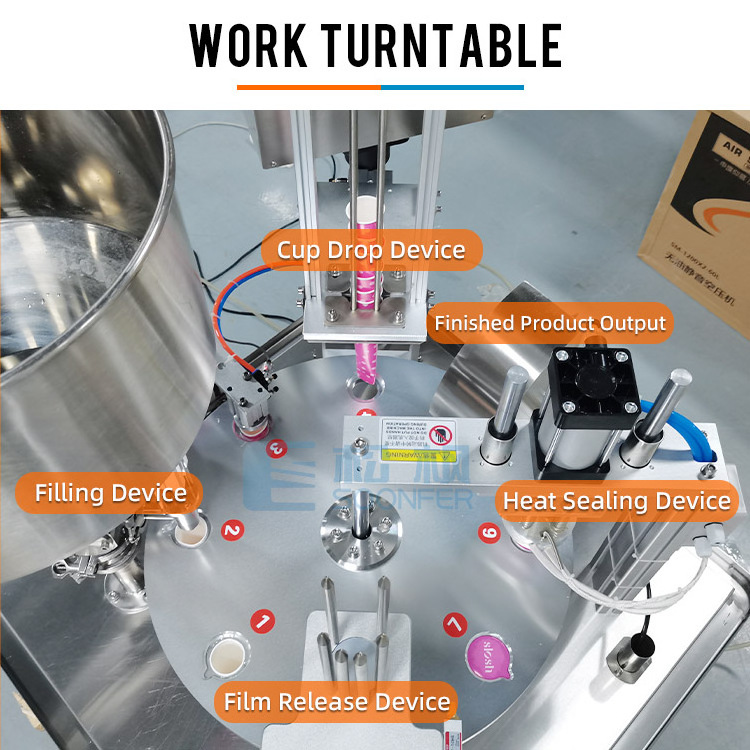 Good quality auto rotary mini liquid ice cream paper tube cone filling machine