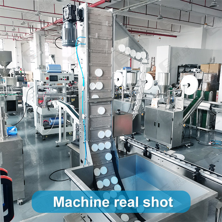 Full automatic plastic lid cap pressing machine milk powder tin can bottle capping machine