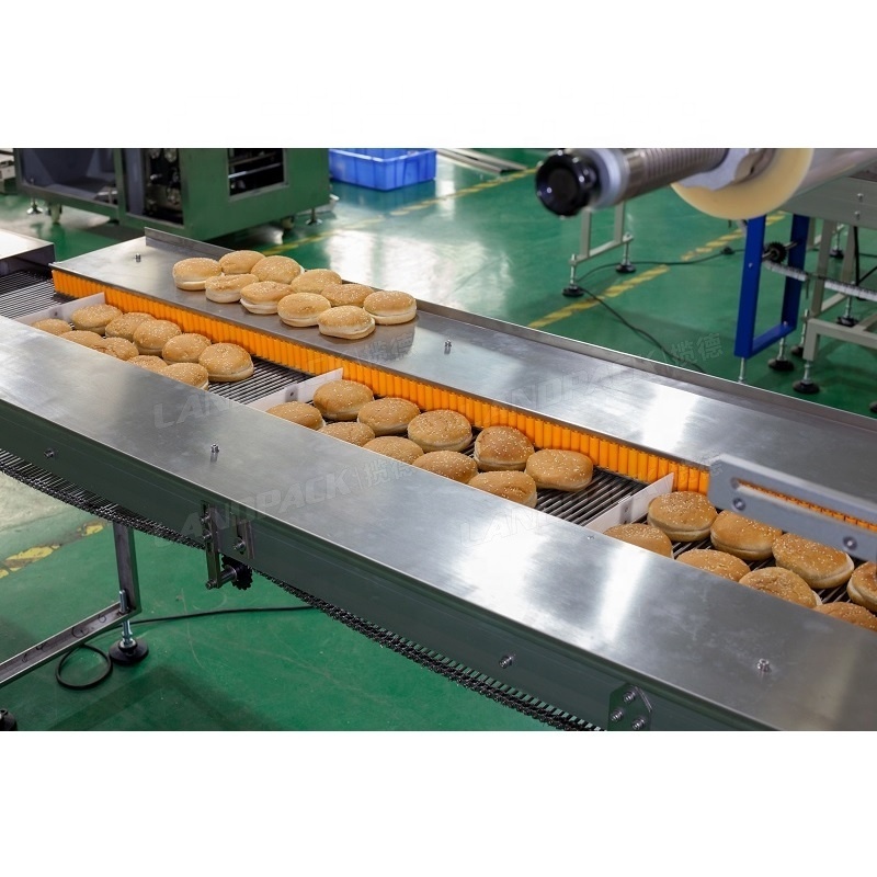 Landpack LP-800B Cake Bun Hamburger Pita Bread Pillow Bag Packaging Packing Machine