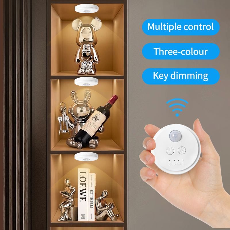 Rechargeable Led Battery Powered Cabinet Light Motion Sensor With Remote Control